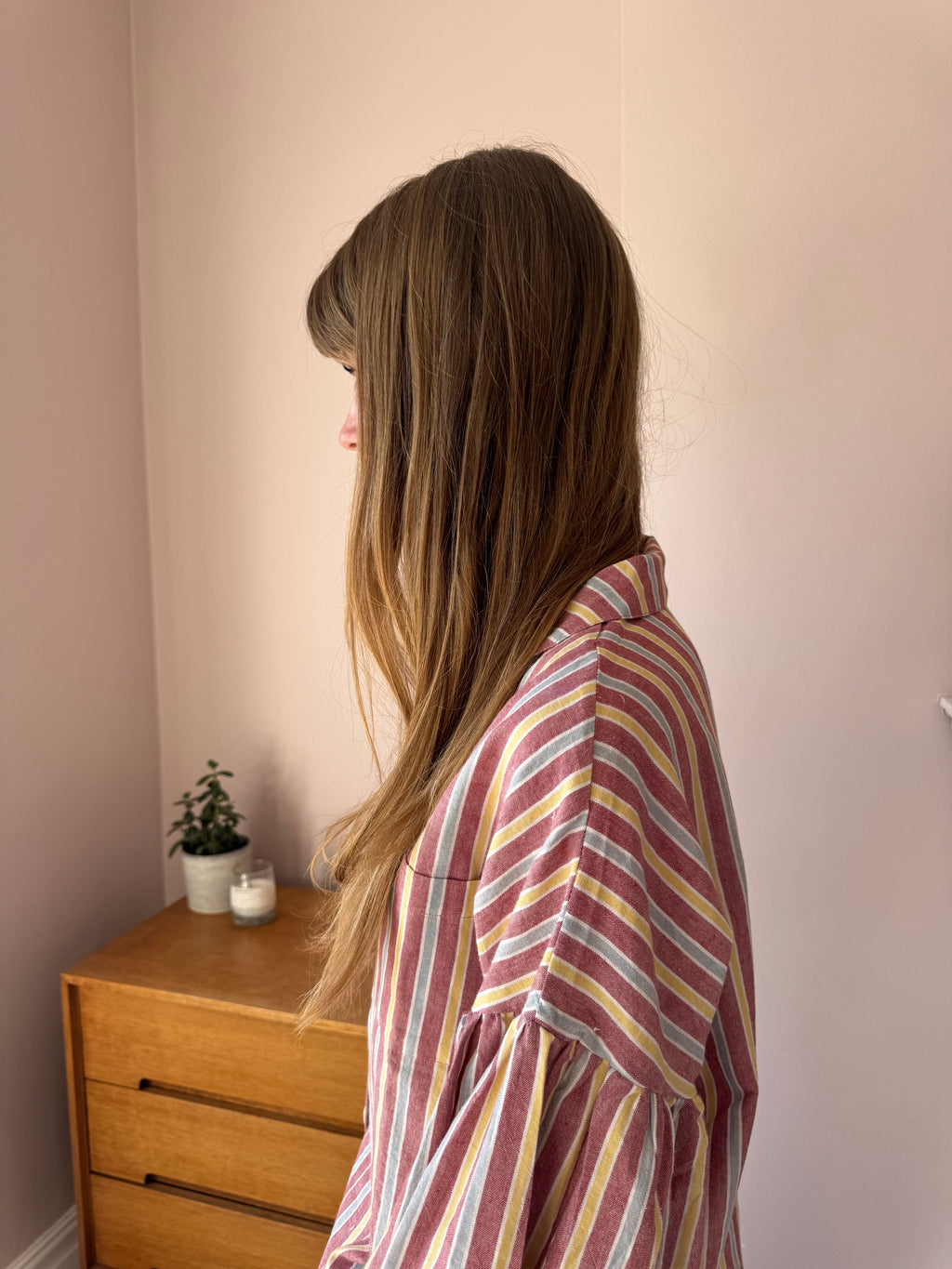 The Cotton Stripe Pyjama Set – Dusty Rose